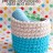 Crochet blue basket storage