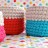 Color block crochet baskets neon
