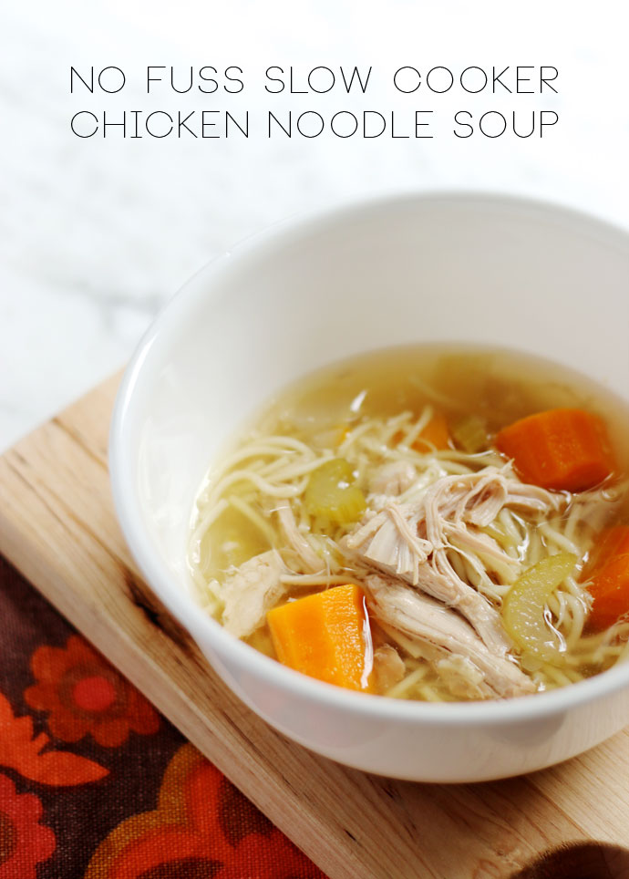 No Fuss Slow Cooker Chicken Noodle Soup Recipe mypoppet.com.au/living