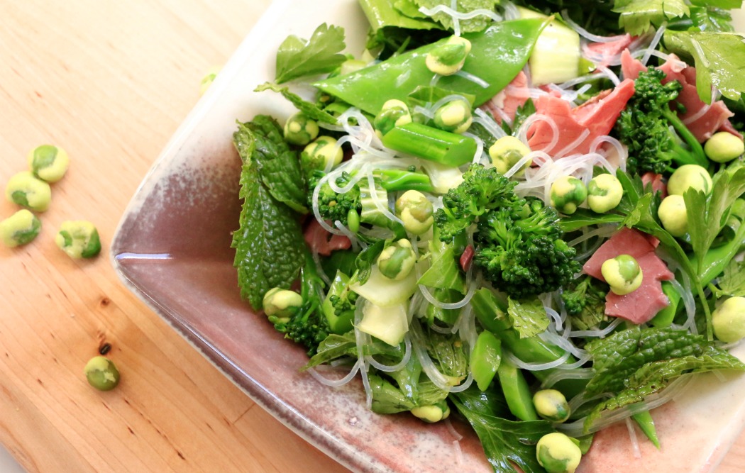 Healthy Green Roast Beef Salad with Wasabi Peas My Poppet Living