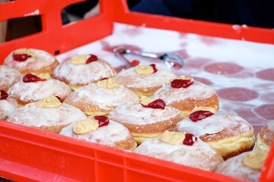 peanut butter and jelly doughnuts