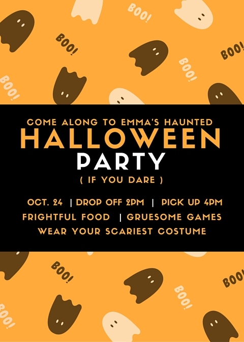 Halloween invitation Canva