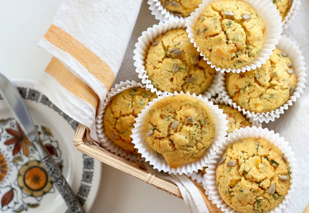 polenta cilantro corn muffin