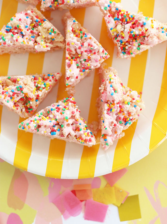 Allergy friendly fairy bread rice krispy treats mypoppet.com.au