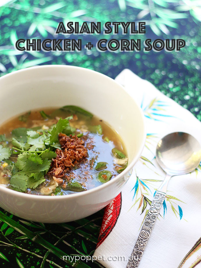 Asian Chicken and corn soup