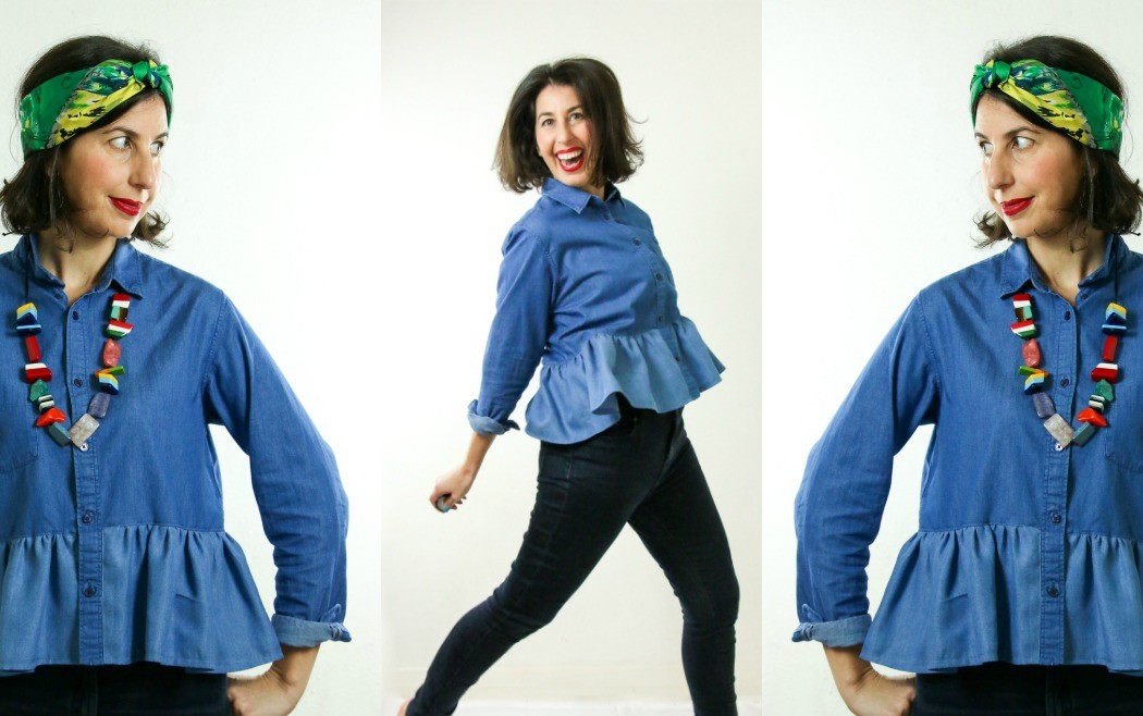 3 ways to wear a ruffled denim shirt