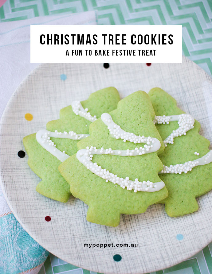 Easy Christmas Tree Cookie Recipe mypoppet.com.au - Christmas Tree Cookies