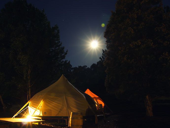 full moon glamping