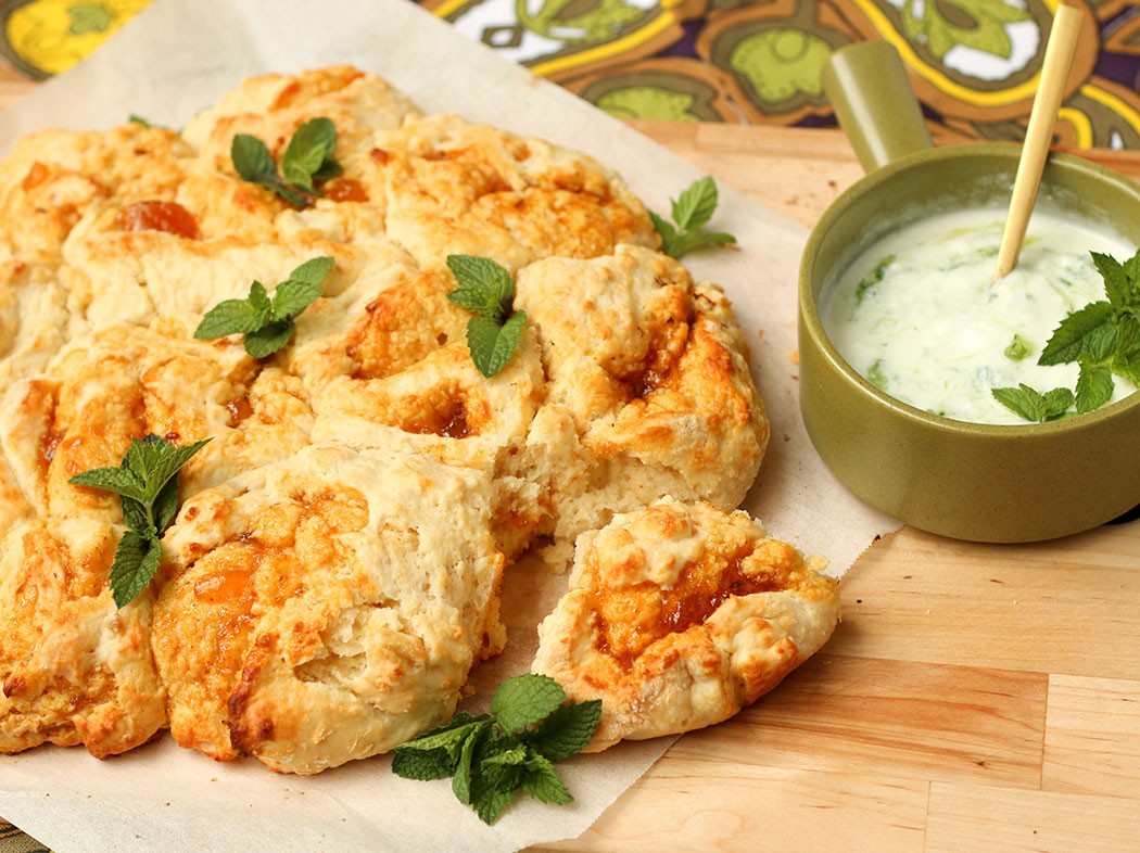 savoury mango chutney scone pull-apart recipe