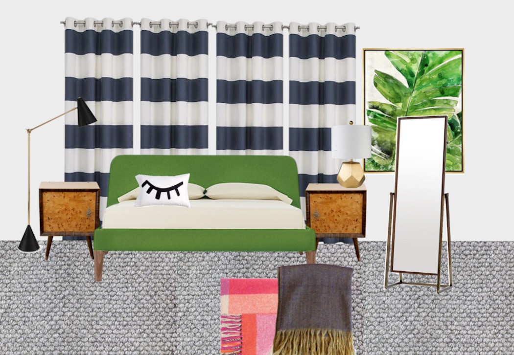 How to chose carpet - Bedroom makeover moodboard