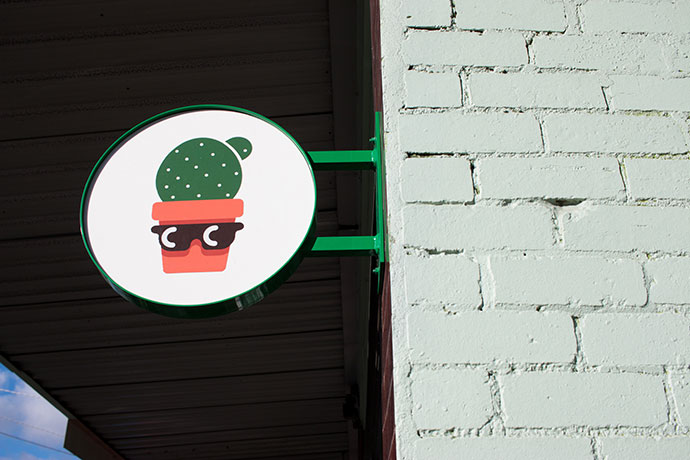 Cool Cactus store sign