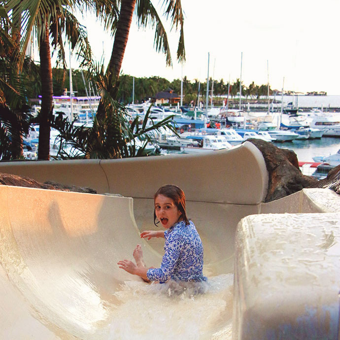 waterslide - How to Afford your Dream Family Holiday - 5 Tips for planning and booking a vacation - mypoppet.com.au