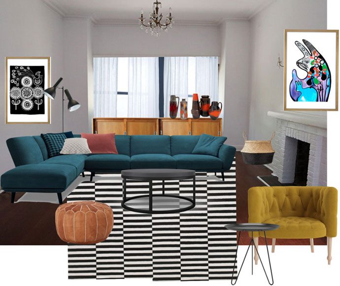 Lounge room makeover Moodboard - mypoppet.com.au