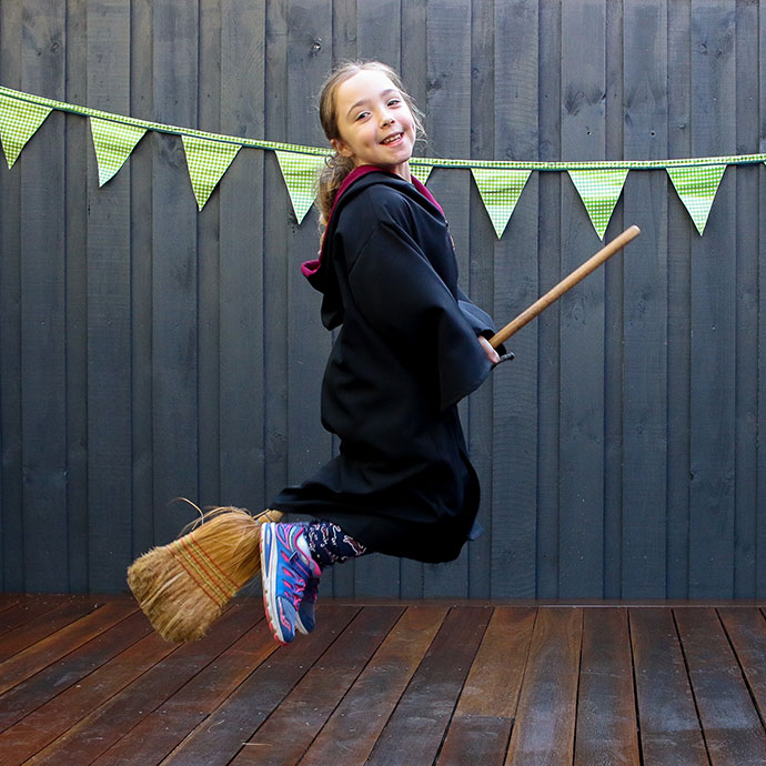 Harry Potter Party Ideas - Flying lessons - mypoppet.com.au