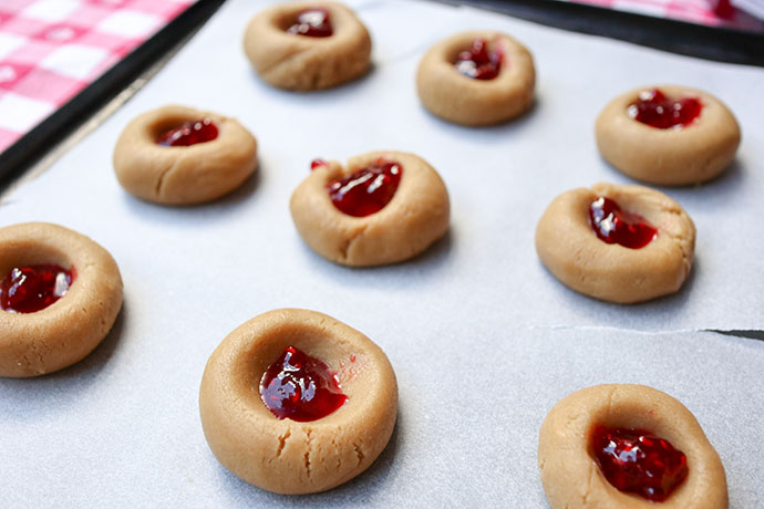 Peanut butter and jam drop biscuits - mypoppet.com.au