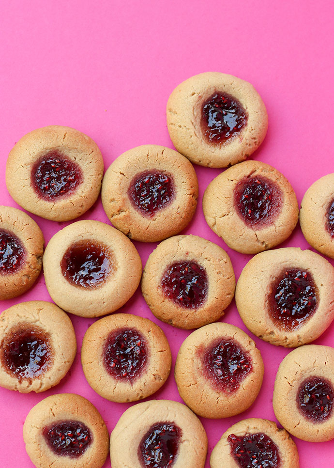 Peanut Butter and Jelly Cookies - Peanut Butter Jam Drop biscuit recipe - mypoppet.com.au