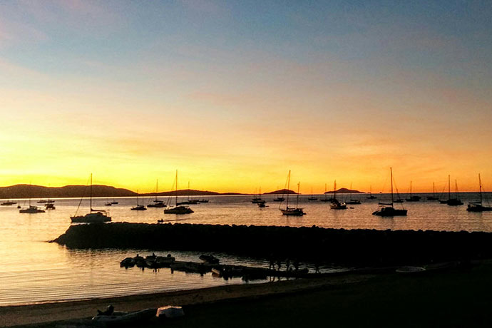 Sunset on Airlie beach