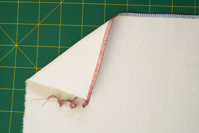 How to make a fabric pencil roll - serged edges - mypoppet.com.au