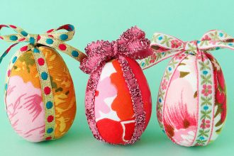How to make fabric covered Easter Eggs - mypoppet.com.au
