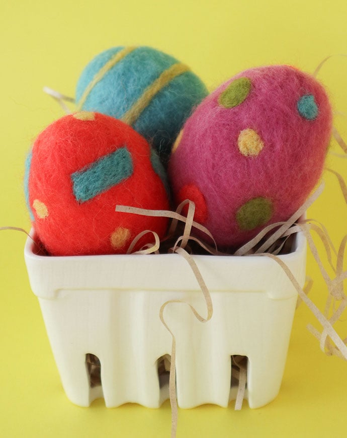 Easter Craft - Needle felted Easter Eggs - mypoppet.com.au