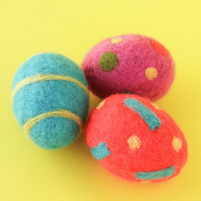 Easter Craft Needle Felted Easter Eggs My Poppet Makes