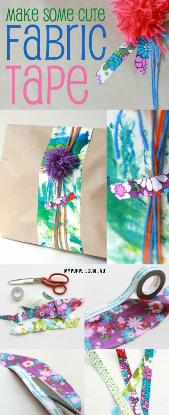 How to make adhesive decorative fabric tape 