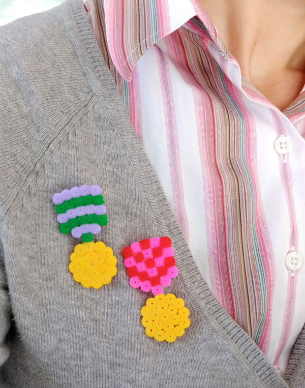 Make a Faux Medal Brooch with fuse beads - mypoppet.com.au