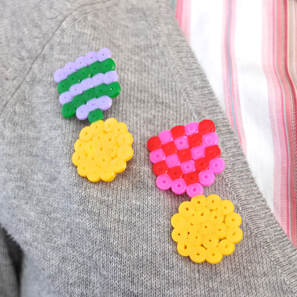 Make a Faux Medal Brooch with fuse beads - mypoppet.com.au