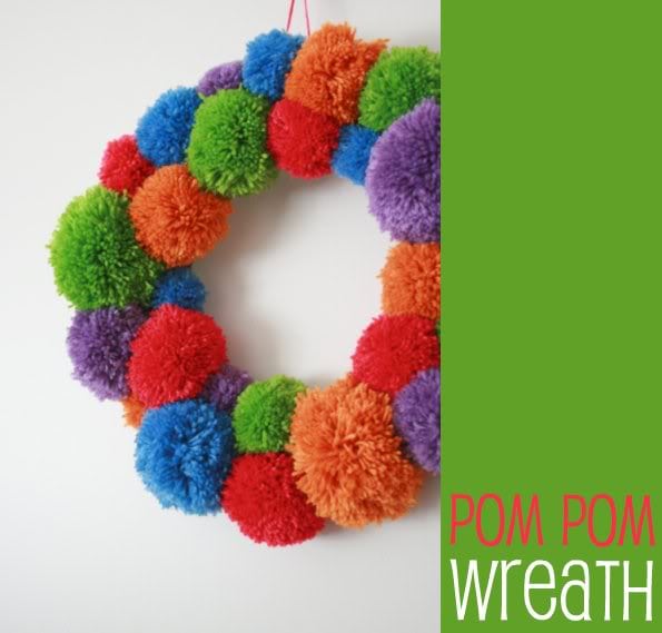 DIY Pom Pom Christmas Wreath - mypoppet.com.au