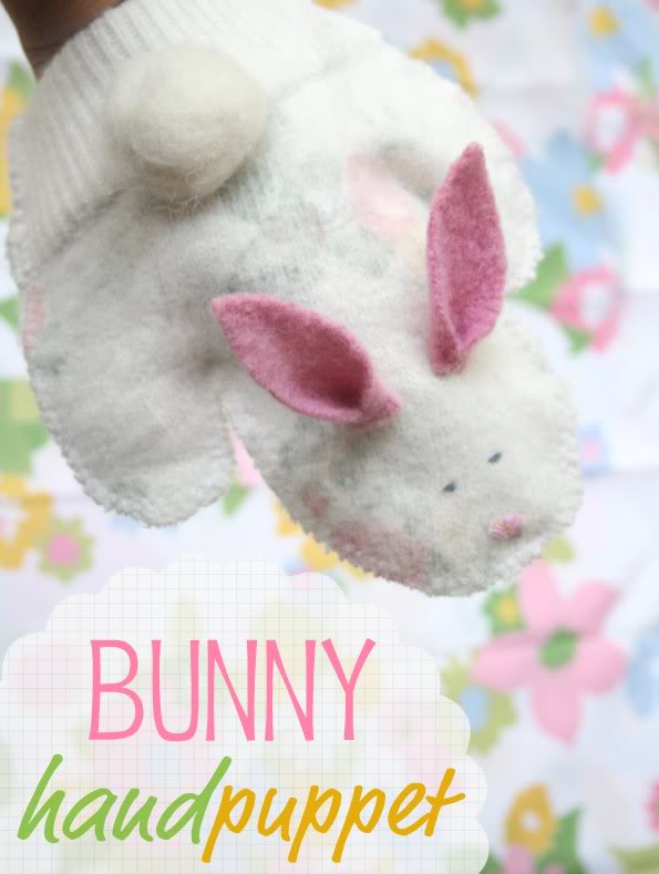 Bunny handpuppet - mypoppet.com.au