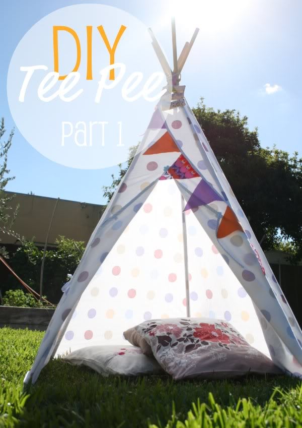 How to make a Tee Pee Part 1 mypoppet.com.au