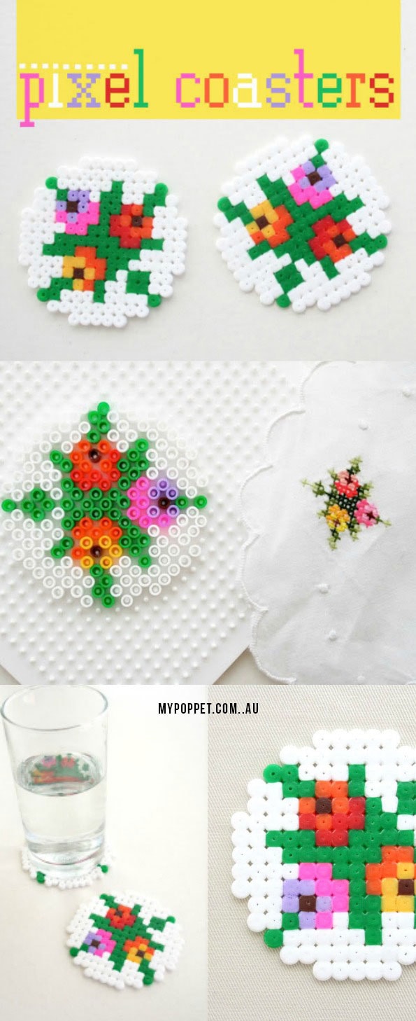 How To Fuse Bead Pixel Coasters My Poppet Makes