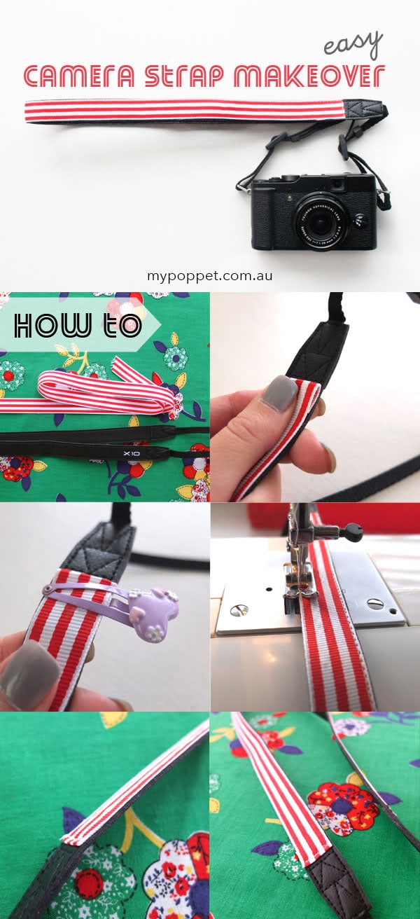 How to makeover a Camera Strap - mypoppet.com.au