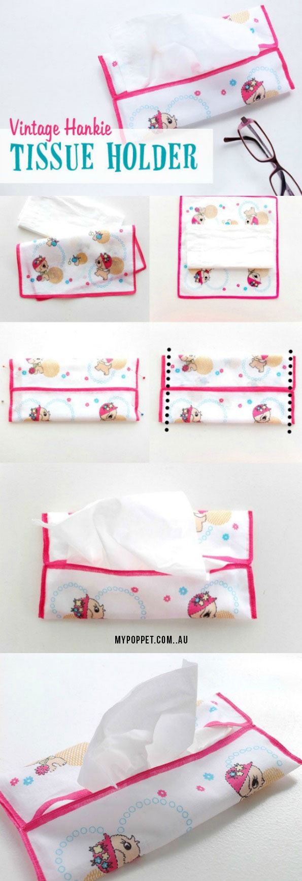 How to make a tissue holder - perfect for travel packing - mypoppet.com.au