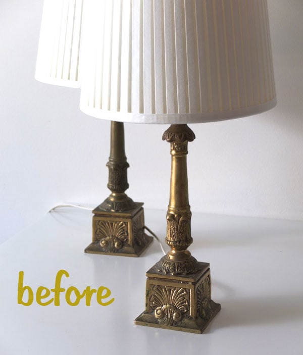 Spraypaint lamp makeover