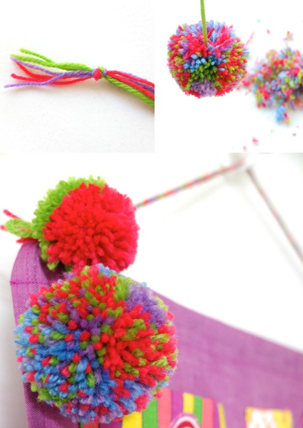 make pom poms braid a cord