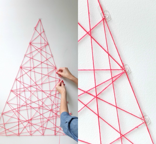 modern christmas tree string