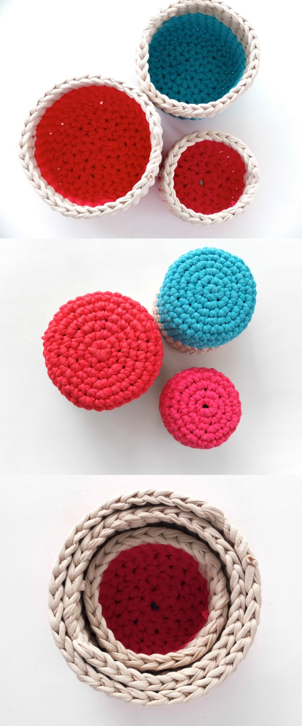 Zpagetti crochet yarn basket