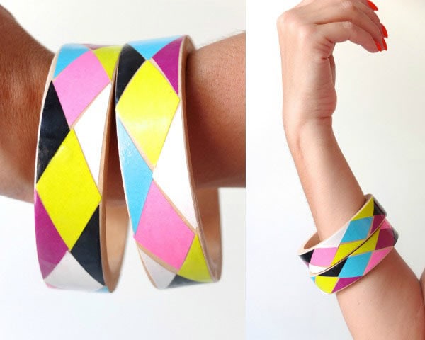 DIY wooden decoupage bangle design