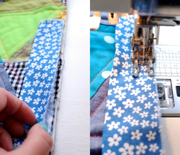 sew binding on quilt