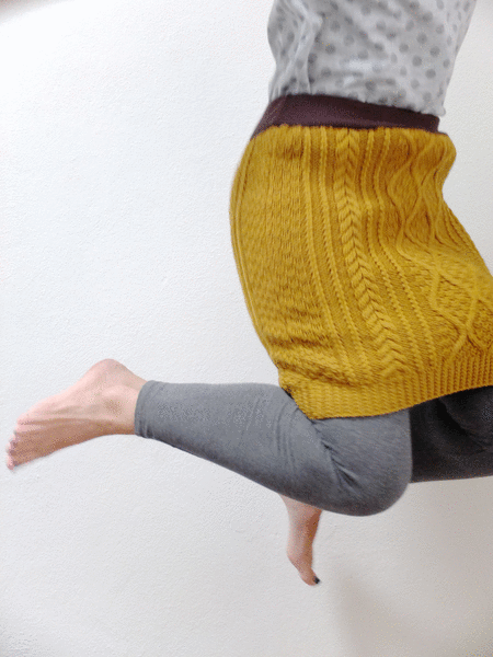 Easy Cable Knit Skirt - A wardrobe refashion