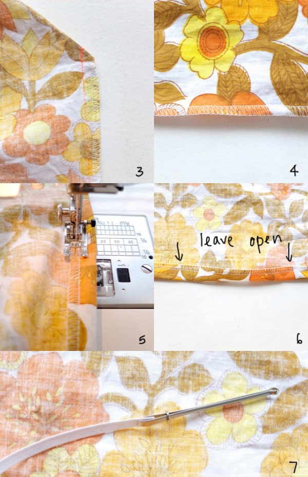 Sew a fitted sheet tutorial steps