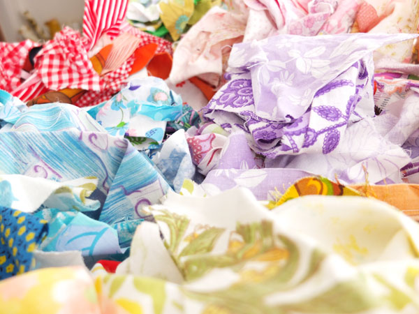 Vintage fabric scraps