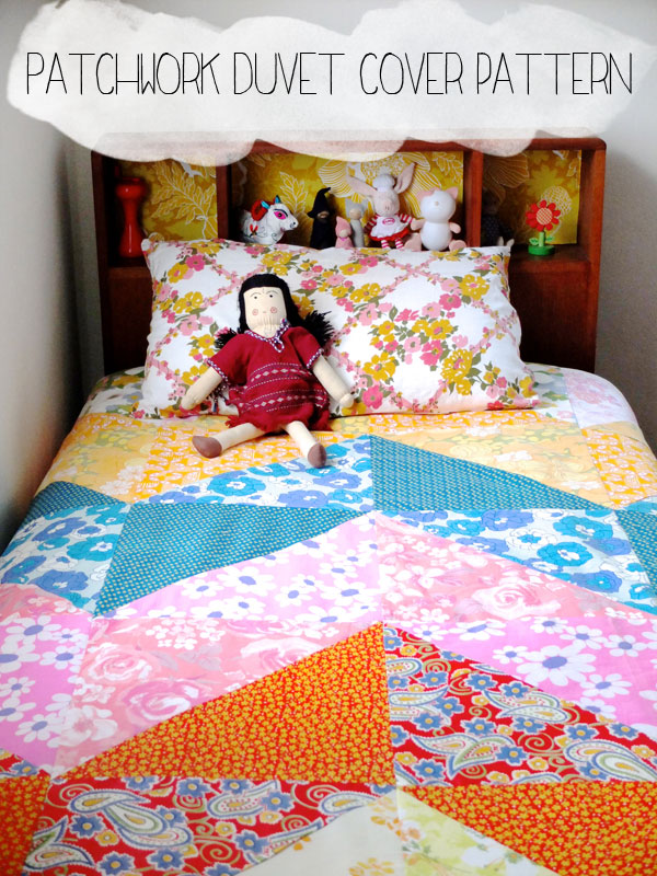 Patchwork Duvet cover pattern mypoppet.com.au