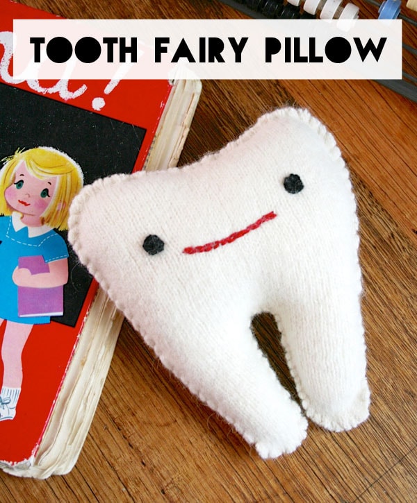 Felt tooth pillow pattern DIY