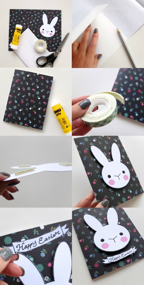 Easter Craft: Happy Bunny Easter Card | My Poppet Makes