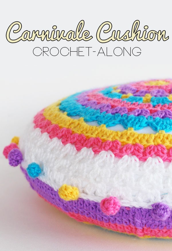 CAL Crochet along Carnivale Cushion