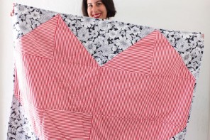 Geometric Heart quilt free pattern