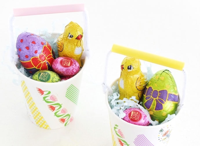 Diy Mini Easter Baskets from Paper cups