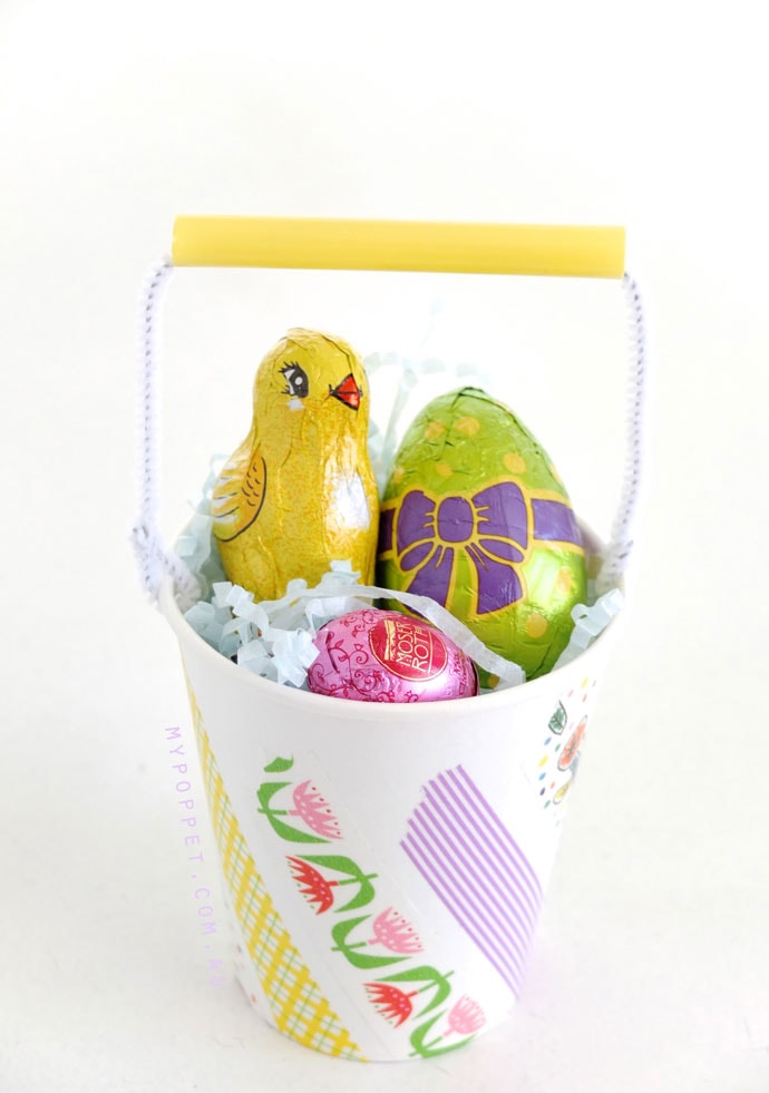 Diy Mini Easter Baskets from Paper cups